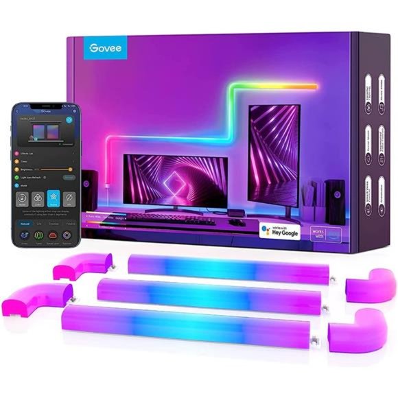 Glide RGBIC Smart Wall Light, Multicolor Customizable, Music Sync Home Decor - Picture 1 of 6